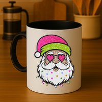 Funny Cool Retro Groovy Santa Claus Mug