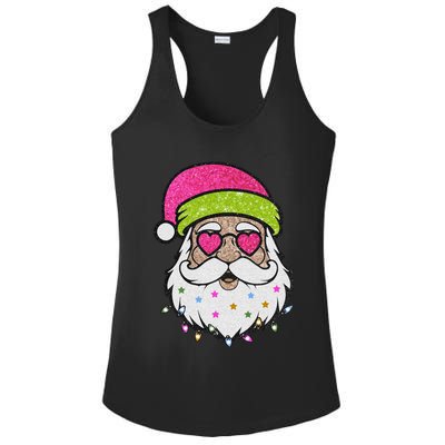 Funny Cool Retro Groovy Santa Claus Ladies PosiCharge Competitor Racerback Tank