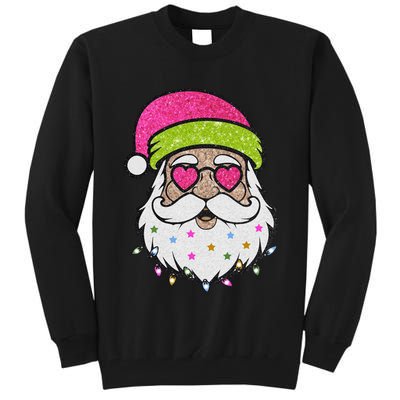 Funny Cool Retro Groovy Santa Claus Tall Sweatshirt