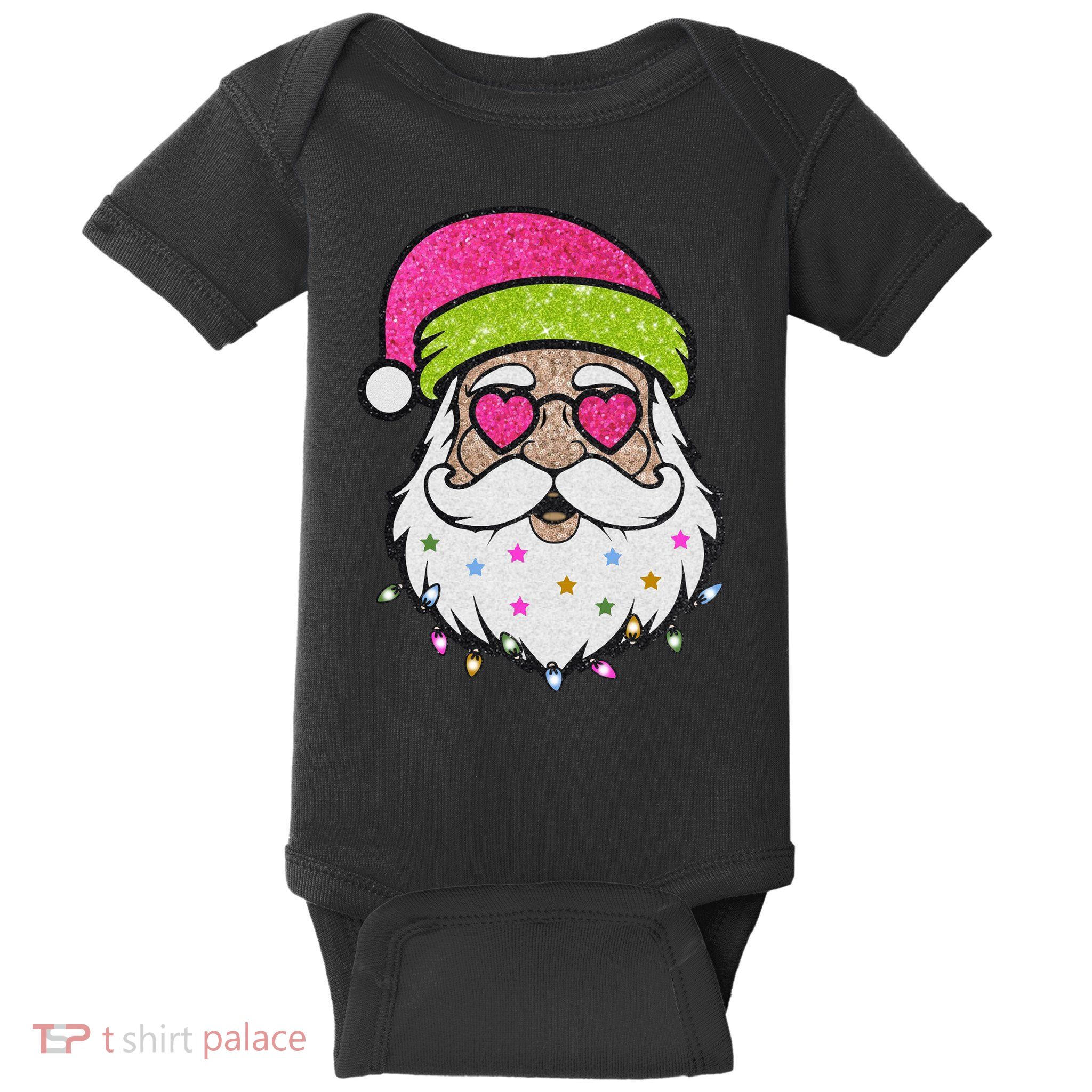 Funny Cool Retro Groovy Santa Claus Baby Bodysuit