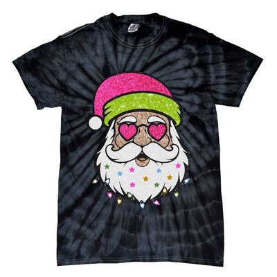 Funny Cool Retro Groovy Santa Claus Tie-Dye T-Shirt