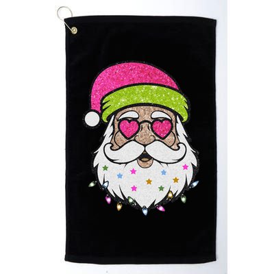 Funny Cool Retro Groovy Santa Claus Golf Towel