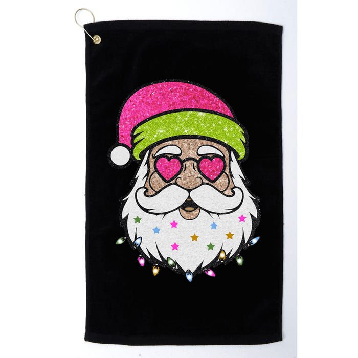 Funny Cool Retro Groovy Santa Claus Golf Towel