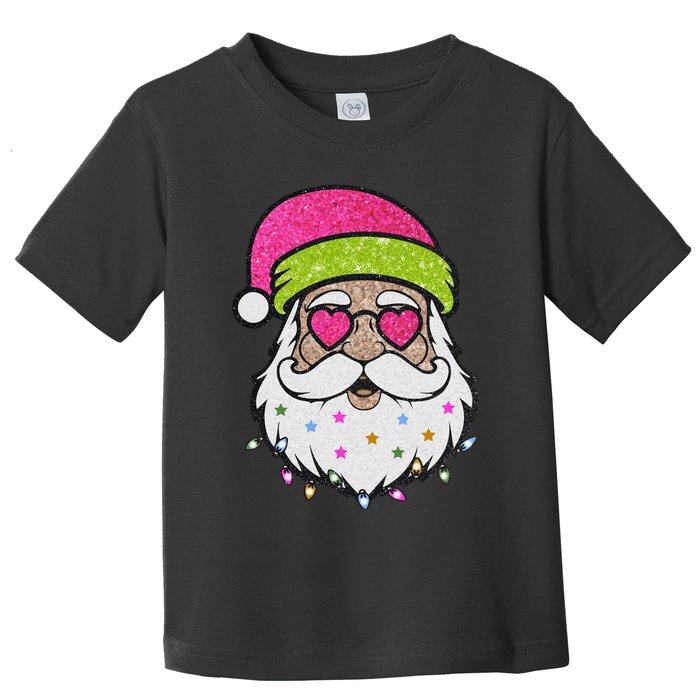 Funny Cool Retro Groovy Santa Claus Toddler T-Shirt