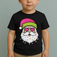 Funny Cool Retro Groovy Santa Claus Toddler T-Shirt