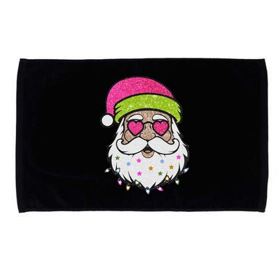 Funny Cool Retro Groovy Santa Claus Microfiber Hand Towel