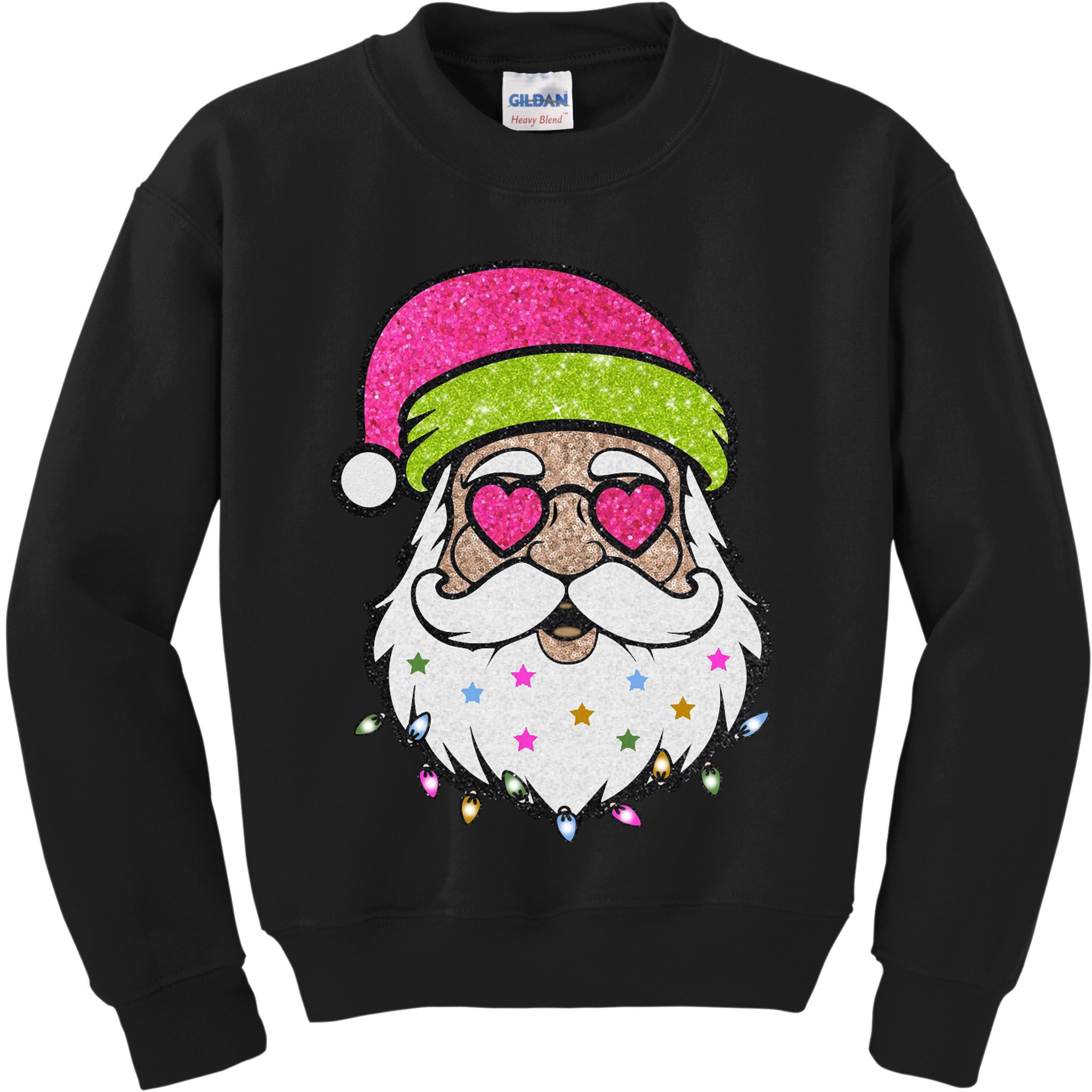 Funny Cool Retro Groovy Santa Claus Kids Sweatshirt