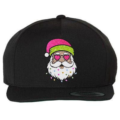 Funny Cool Retro Groovy Santa Claus Wool Snapback Cap