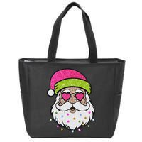 Funny Cool Retro Groovy Santa Claus Zip Tote Bag