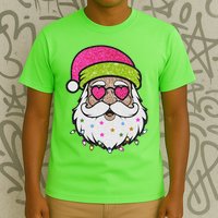Funny Cool Retro Groovy Santa Claus T-Shirt