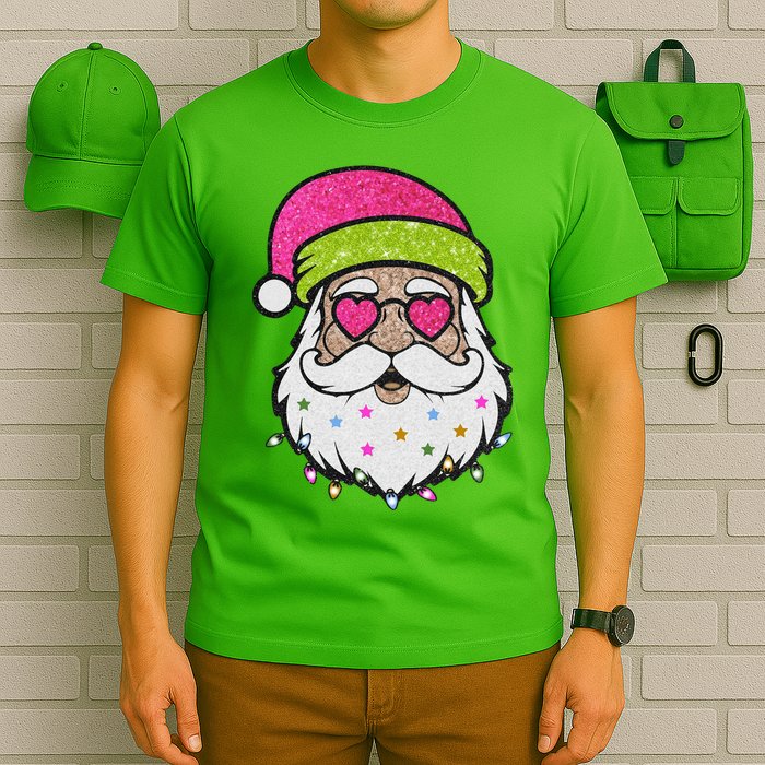 Funny Cool Retro Groovy Santa Claus T-Shirt