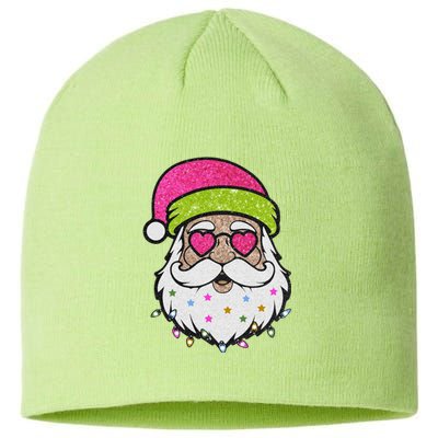 Funny Cool Retro Groovy Santa Claus Sustainable Beanie