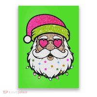 Funny Cool Retro Groovy Santa Claus Poster