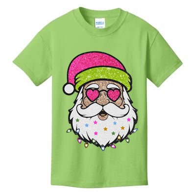Funny Cool Retro Groovy Santa Claus Kids T-Shirt