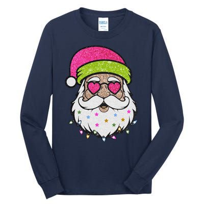 Funny Cool Retro Groovy Santa Claus Tall Long Sleeve T-Shirt