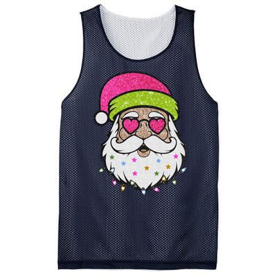 Funny Cool Retro Groovy Santa Claus Mesh Reversible Basketball Jersey Tank