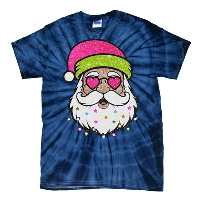 Funny Cool Retro Groovy Santa Claus Tie-Dye T-Shirt