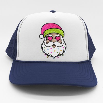 Funny Cool Retro Groovy Santa Claus Trucker Hat