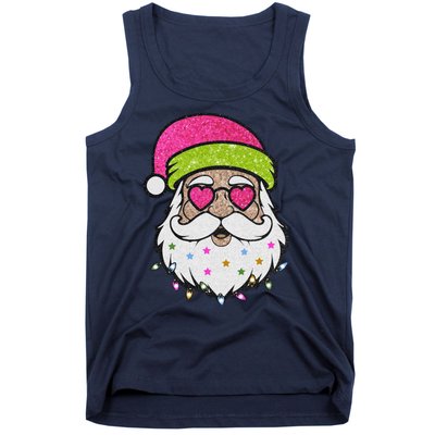 Funny Cool Retro Groovy Santa Claus Tank Top