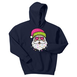 Funny Cool Retro Groovy Santa Claus Kids Hoodie