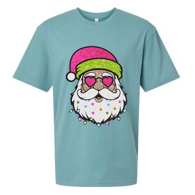 Funny Cool Retro Groovy Santa Claus Sueded Cloud Jersey T-Shirt