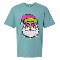 Funny Cool Retro Groovy Santa Claus Sueded Cloud Jersey T-Shirt