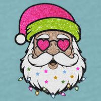 Funny Cool Retro Groovy Santa Claus Sueded Cloud Jersey T-Shirt