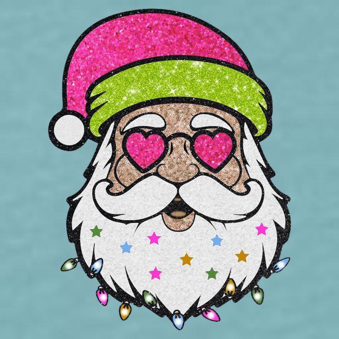 Funny Cool Retro Groovy Santa Claus Sueded Cloud Jersey T-Shirt