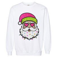 Funny Cool Retro Groovy Santa Claus Garment-Dyed Sweatshirt