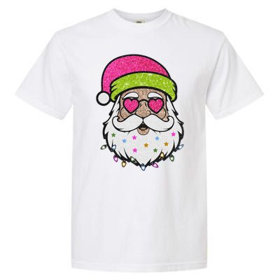 Funny Cool Retro Groovy Santa Claus Garment-Dyed Heavyweight T-Shirt