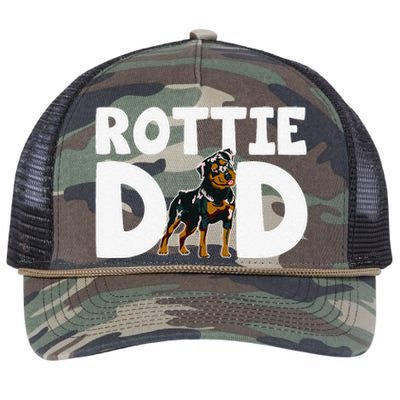 Funny Colorful Rottie Lover I Love My Rottweiler Dad Puppy Owner Retro Rope Trucker Hat Cap