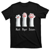 Funny Cat Rock Paper Scissors Hand Game Cute Paw Kitten T-Shirt