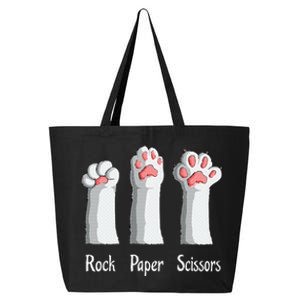 Funny Cat Rock Paper Scissors Hand Game Cute Paw Kitten 25L Jumbo Tote