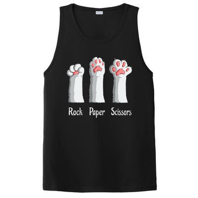 Funny Cat Rock Paper Scissors Hand Game Cute Paw Kitten PosiCharge Competitor Tank