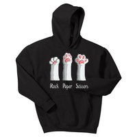 Funny Cat Rock Paper Scissors Hand Game Cute Paw Kitten Kids Hoodie