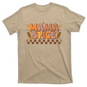 Funny Cute Retro Fall Pumpkin Autumn Thanksgiving Family Mama Spice T-Shirt