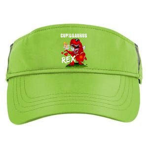 Funny Cupidsaurus Rex Dabbing Cupid Dinosaur Valentine's Day Gift Adult Drive Performance Visor