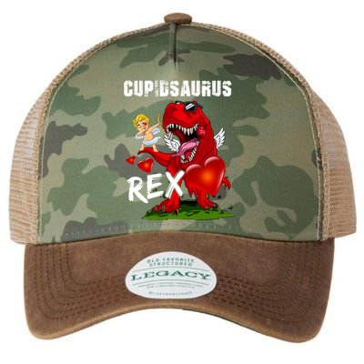 Funny Cupidsaurus Rex Dabbing Cupid Dinosaur Valentine's Day Gift Legacy Tie Dye Trucker Hat