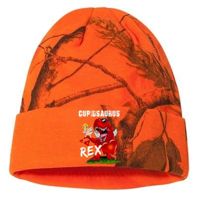 Funny Cupidsaurus Rex Dabbing Cupid Dinosaur Valentine's Day Gift Kati Licensed 12" Camo Beanie