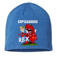 Funny Cupidsaurus Rex Dabbing Cupid Dinosaur Valentine's Day Gift Sustainable Beanie