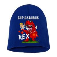 Funny Cupidsaurus Rex Dabbing Cupid Dinosaur Valentine's Day Gift Short Acrylic Beanie