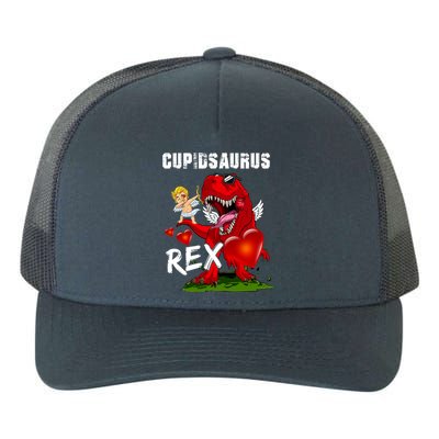 Funny Cupidsaurus Rex Dabbing Cupid Dinosaur Valentine's Day Gift Yupoong Adult 5-Panel Trucker Hat