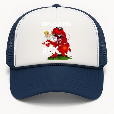 Funny Cupidsaurus Rex Dabbing Cupid Dinosaur Valentine's Day Gift Trucker Hat