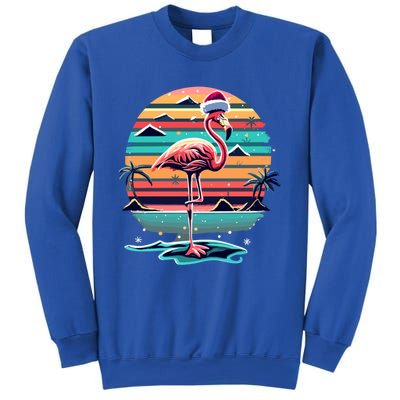 Flamingo Christmas Retro Sunset Vintage Xmas Meaningful Gift Sweatshirt