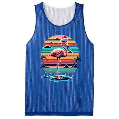 Flamingo Christmas Retro Sunset Vintage Xmas Meaningful Gift Mesh Reversible Basketball Jersey Tank