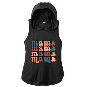 Funny Cute Retro Thankful Mama Fall Autumn Mom Ladies PosiCharge Tri-Blend Wicking Draft Hoodie Tank