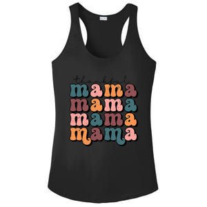 Funny Cute Retro Thankful Mama Fall Autumn Mom Ladies PosiCharge Competitor Racerback Tank