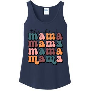 Funny Cute Retro Thankful Mama Fall Autumn Mom Ladies Essential Tank