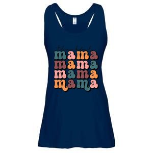 Funny Cute Retro Thankful Mama Fall Autumn Mom Ladies Essential Flowy Tank