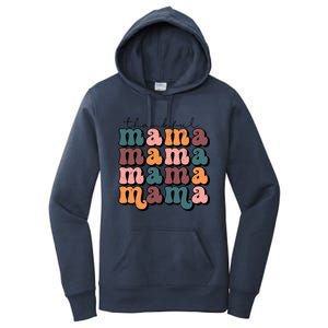 Funny Cute Retro Thankful Mama Fall Autumn Mom Women's Pullover Hoodie